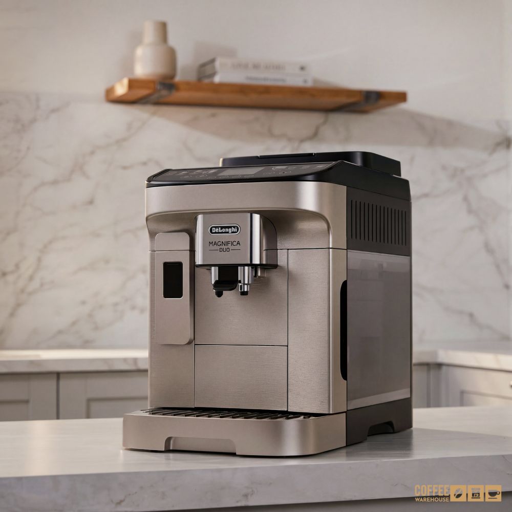 De’Longhi Magnifica Duo Fully Automatic Espresso Machine – Brushed Silver