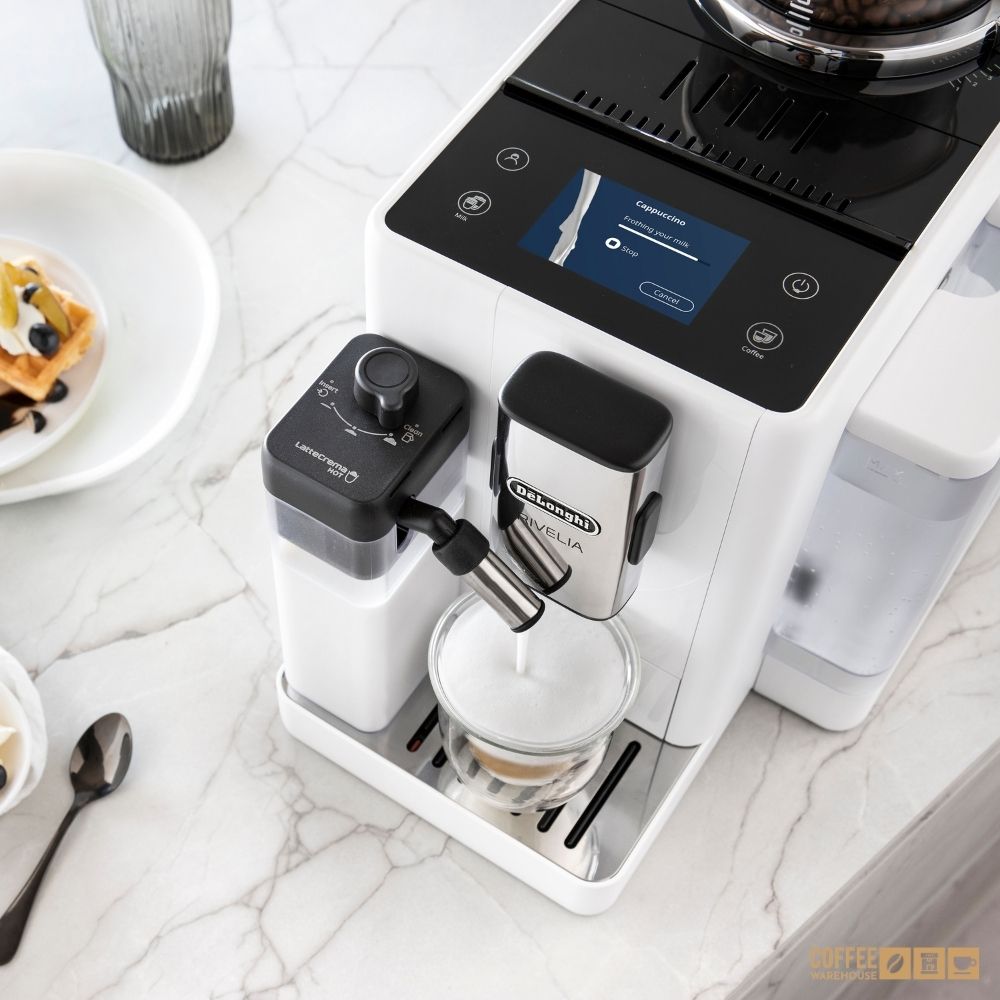 De'Longhi Rivelia Automatic Espresso Machine – Arctic White