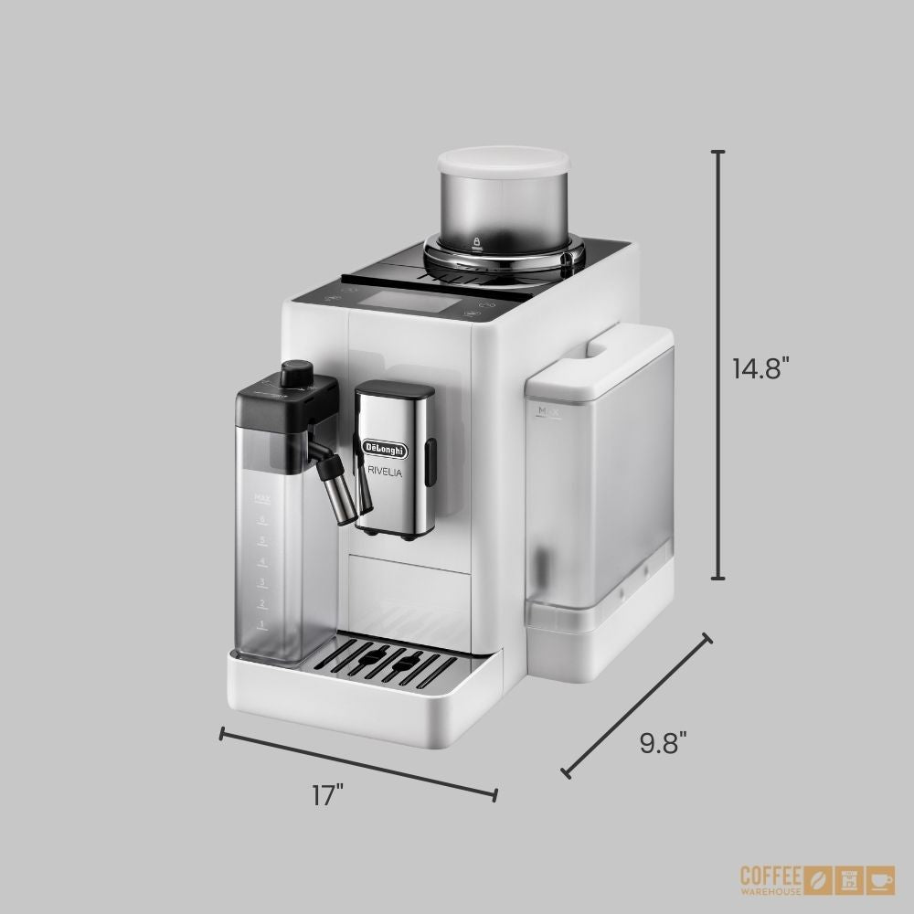 De'Longhi Rivelia Automatic Espresso Machine – Arctic White