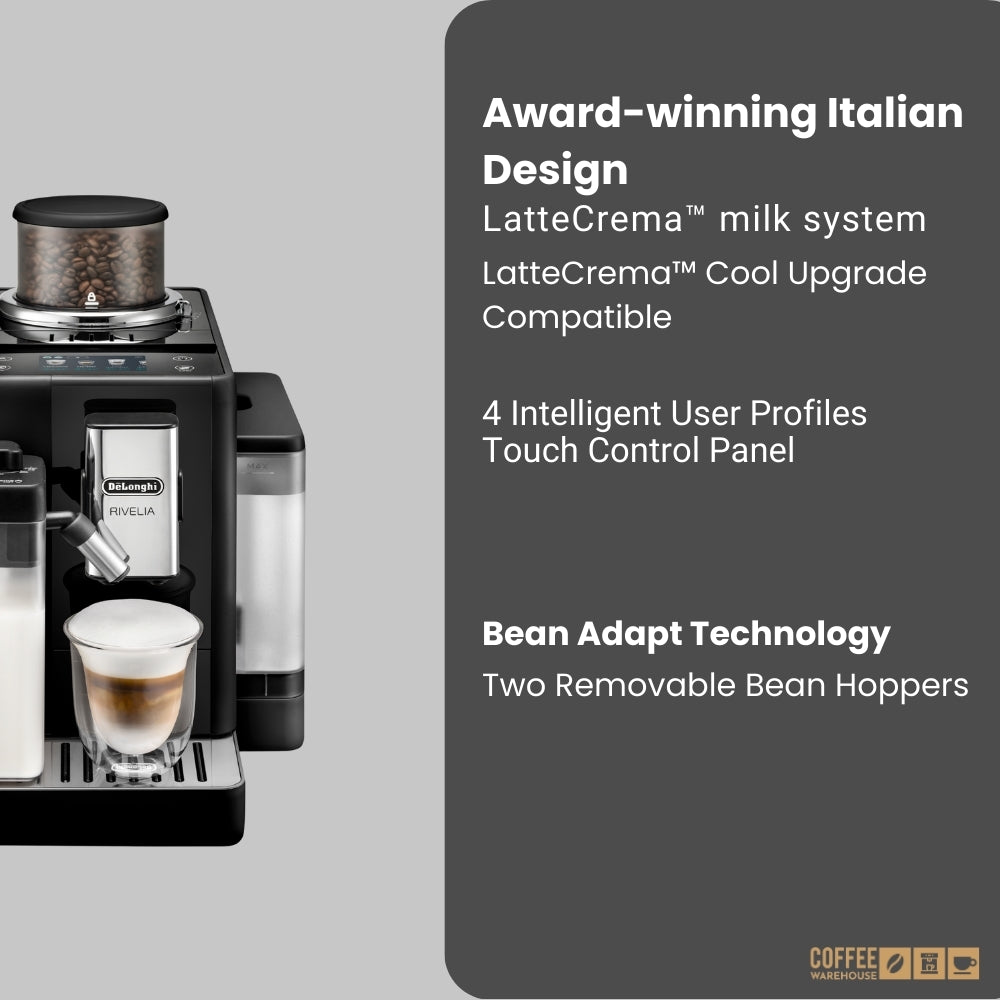 De'Longhi Rivelia Automatic Espresso Machine – Onyx Black