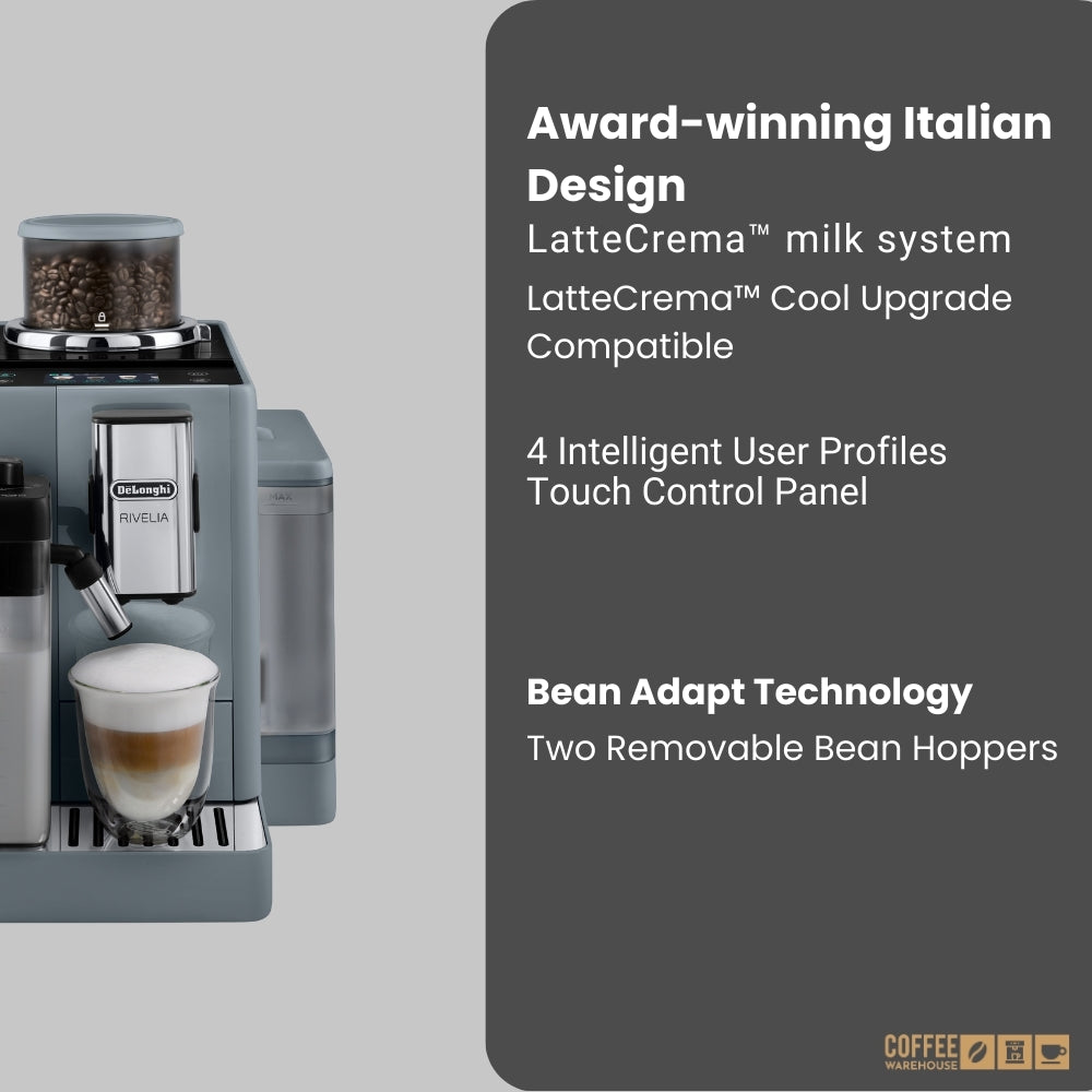 De'Longhi Rivelia Automatic Espresso Machine – Pebble Grey