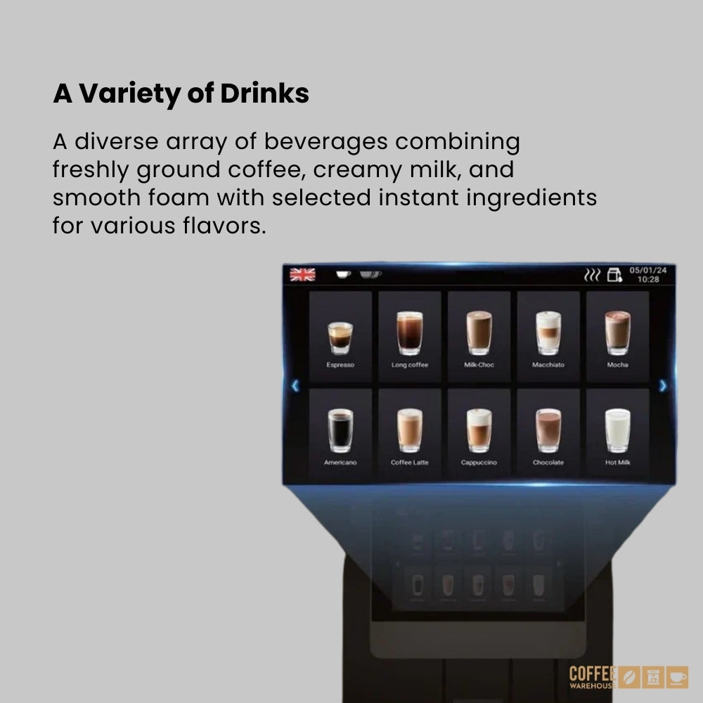 E.D. prime Bean Master Fully Automatic Coffee Machine + Milk Fridge