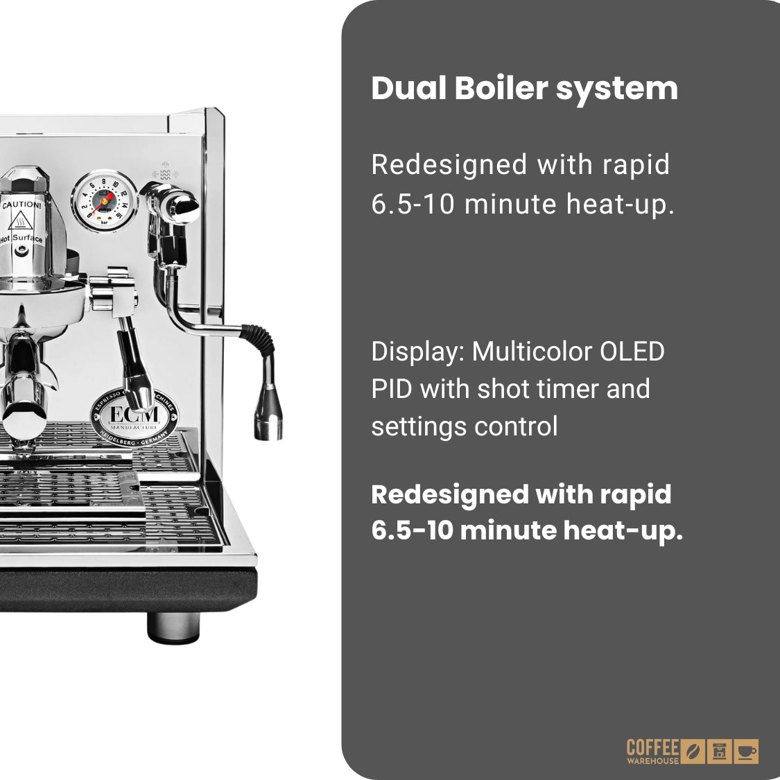 ECM Synchronika II Dual Boiler Espresso Machine with PID - Chrome