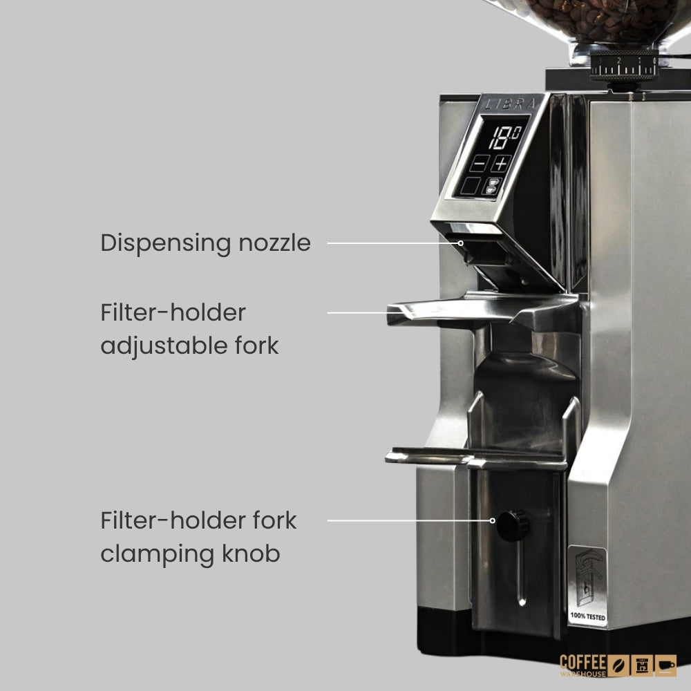 Eureka Mignon Libra-55 Digital Grinder - Chrome