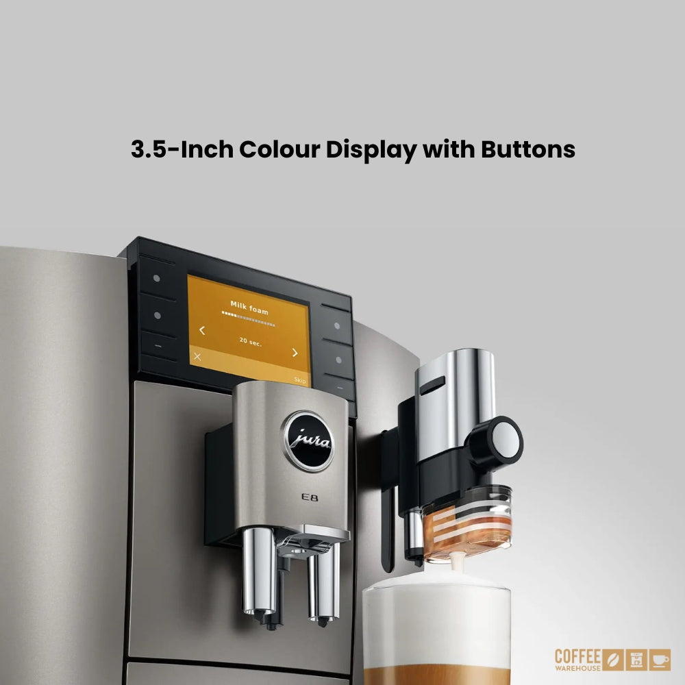 JURA E8 (NAD) Automatic Coffee Machine - Midnight Silver
