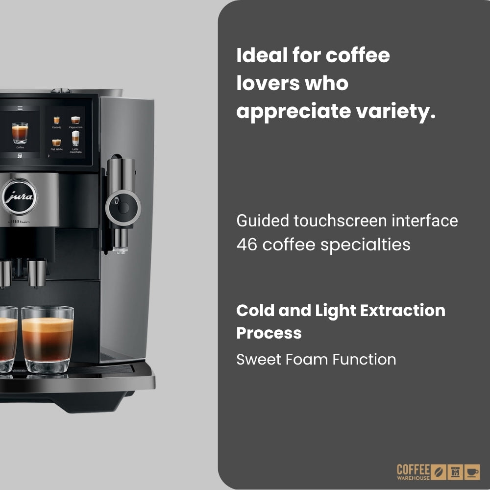 JURA J10 Twin Automatic Coffee Machine - Diamond Onyx