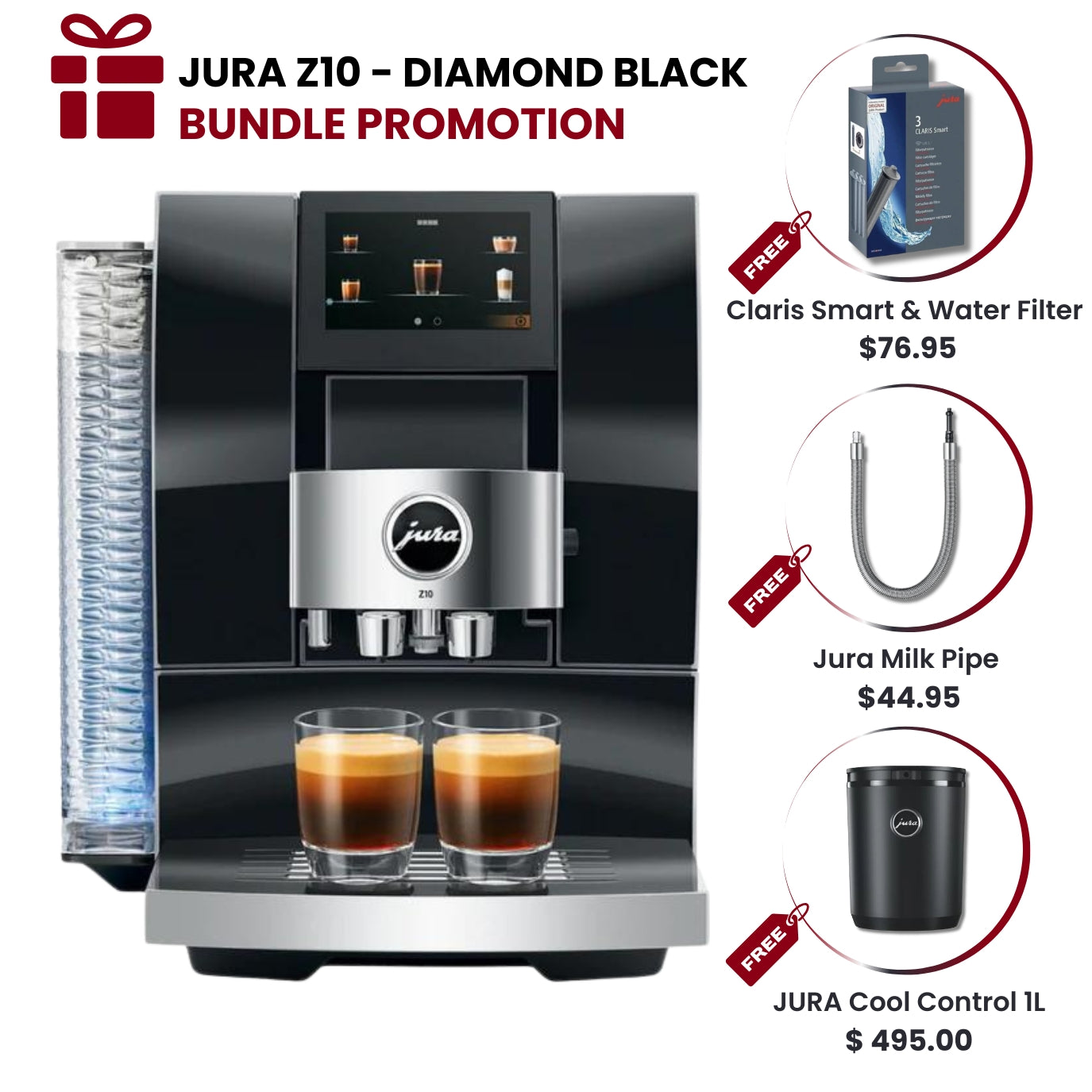 Jura Z10 Hot and Cold Brew Coffee Machine -Diamond Black