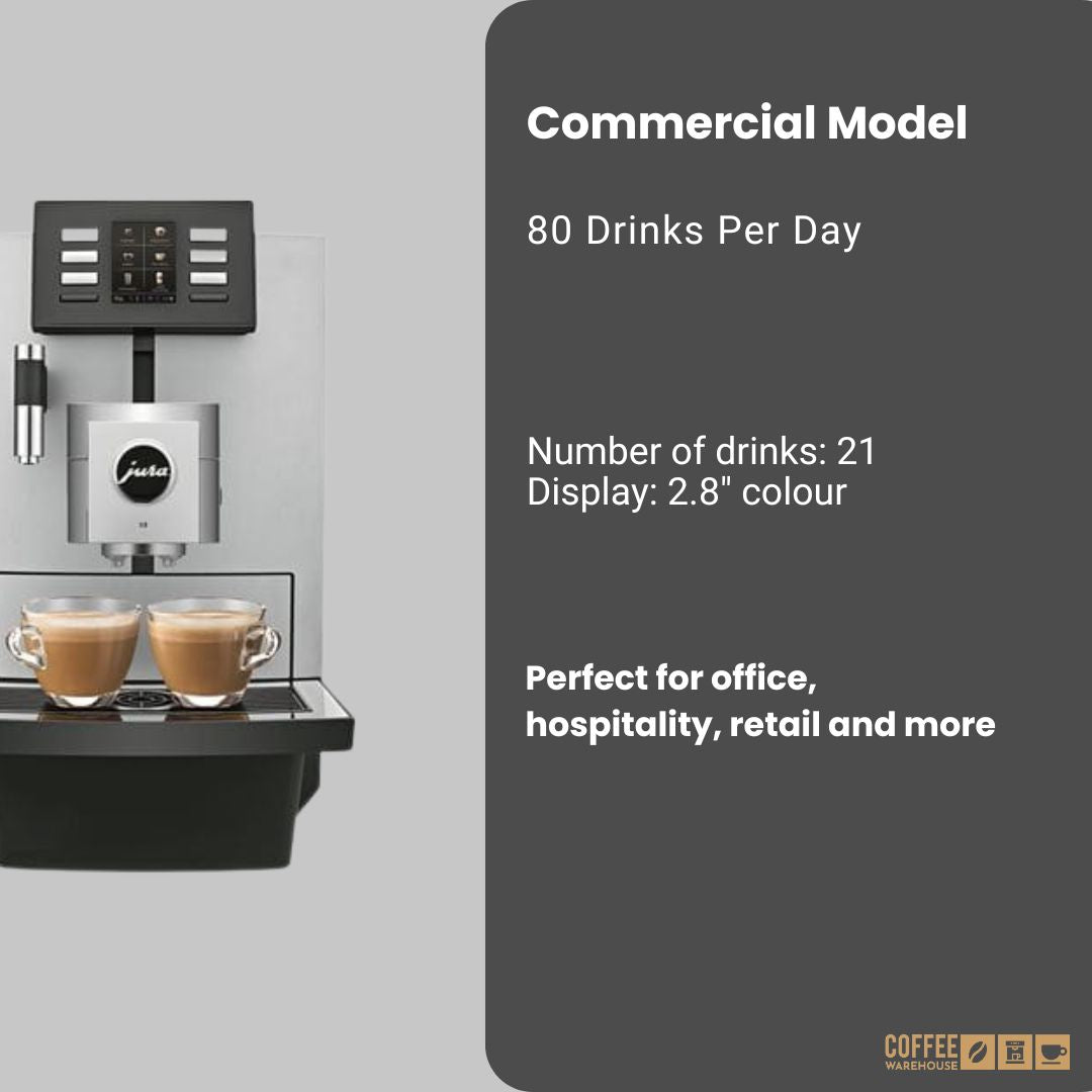Jura X8 Commercial Super Automatic Coffee Machine - Platinum