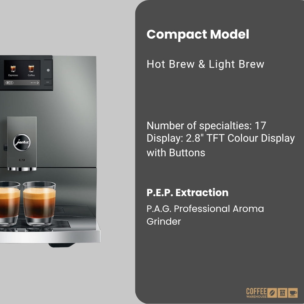 Jura C9 Super Automatic Coffee Machine - Piano Inox