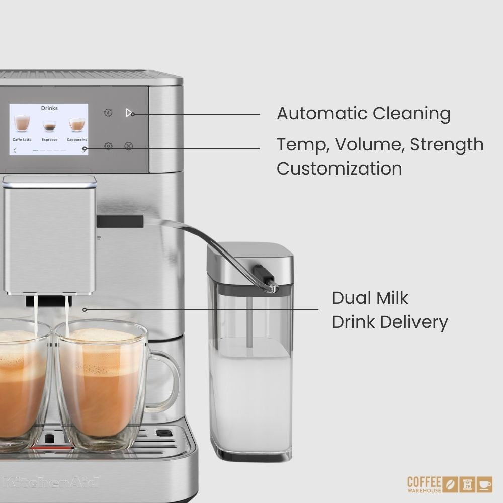 KitchenAid Super Automatic Espresso Machine KF7 - Stainless Steel Finish