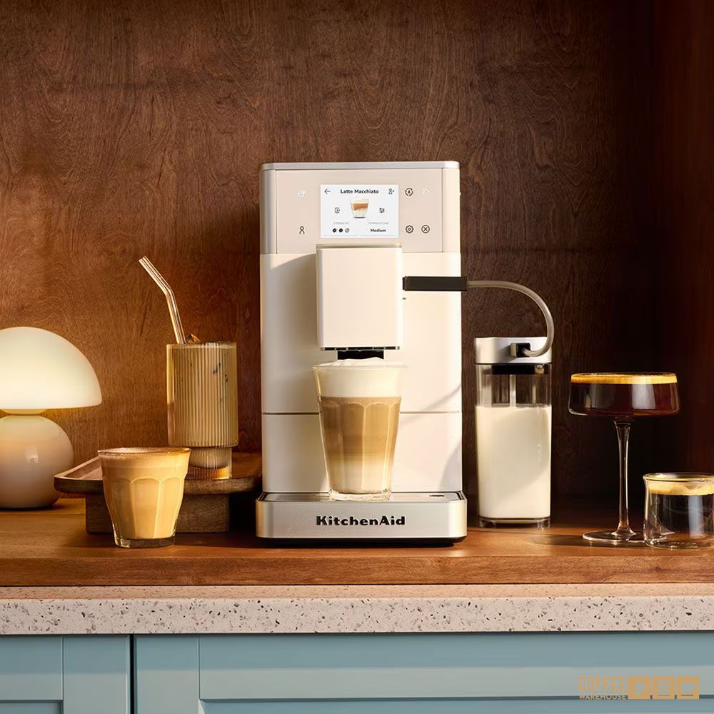 KitchenAid KF4 Fully Automatic Coffee Machine with Iced Coffee Function – Porcelain white