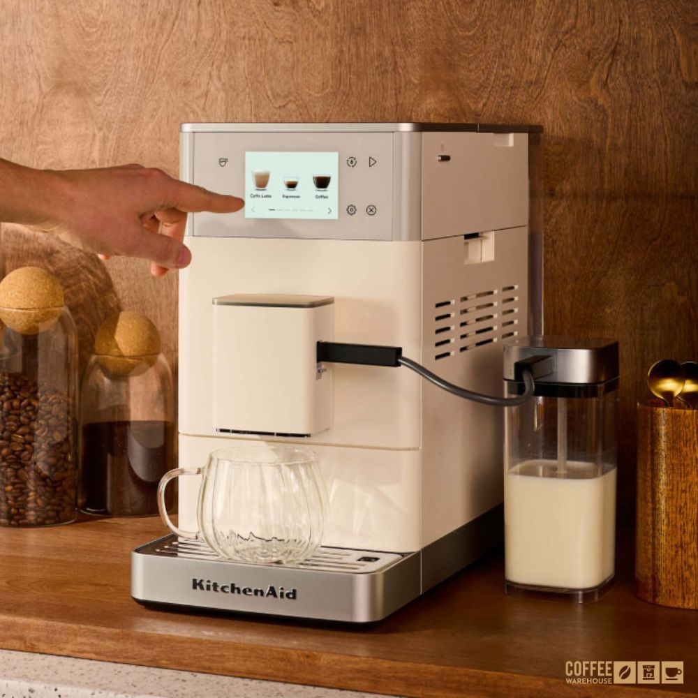 KitchenAid KF4 Fully Automatic Coffee Machine with Iced Coffee Function – Porcelain white