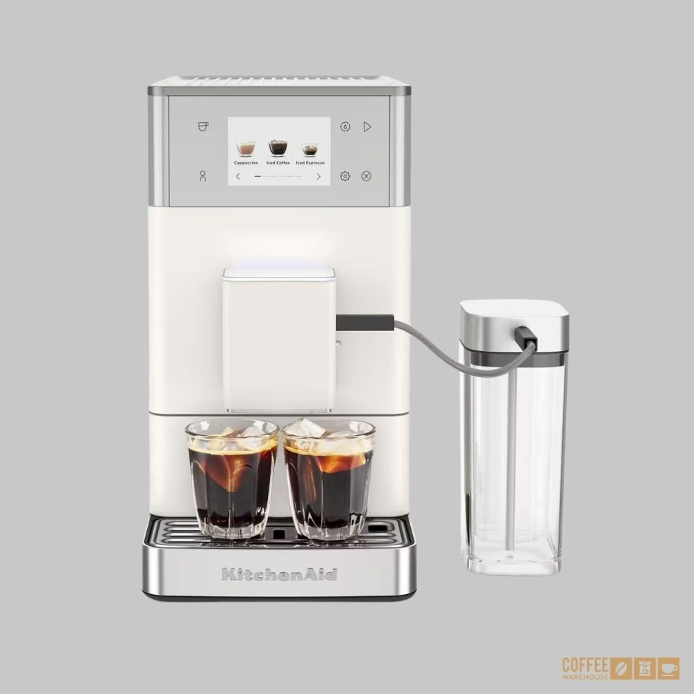 KitchenAid KF4 Fully Automatic Coffee Machine with Iced Coffee Function – Porcelain white