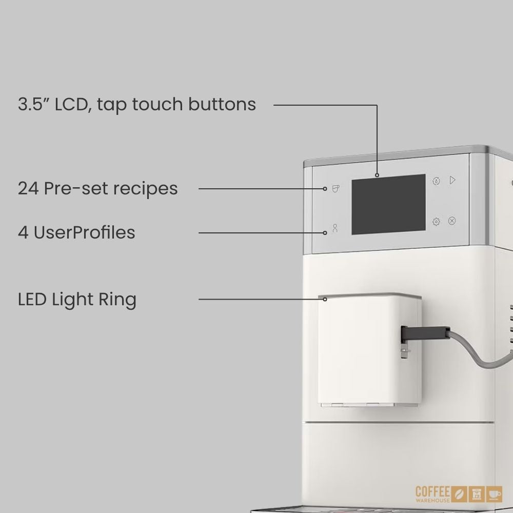KitchenAid KF4 Fully Automatic Coffee Machine with Iced Coffee Function – Porcelain white