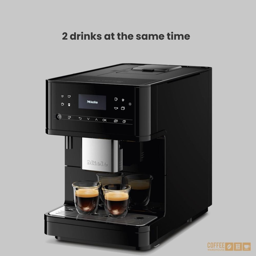Miele CM6160 Milk Perfection Super Automatic Coffee Machine - Obsidian Black