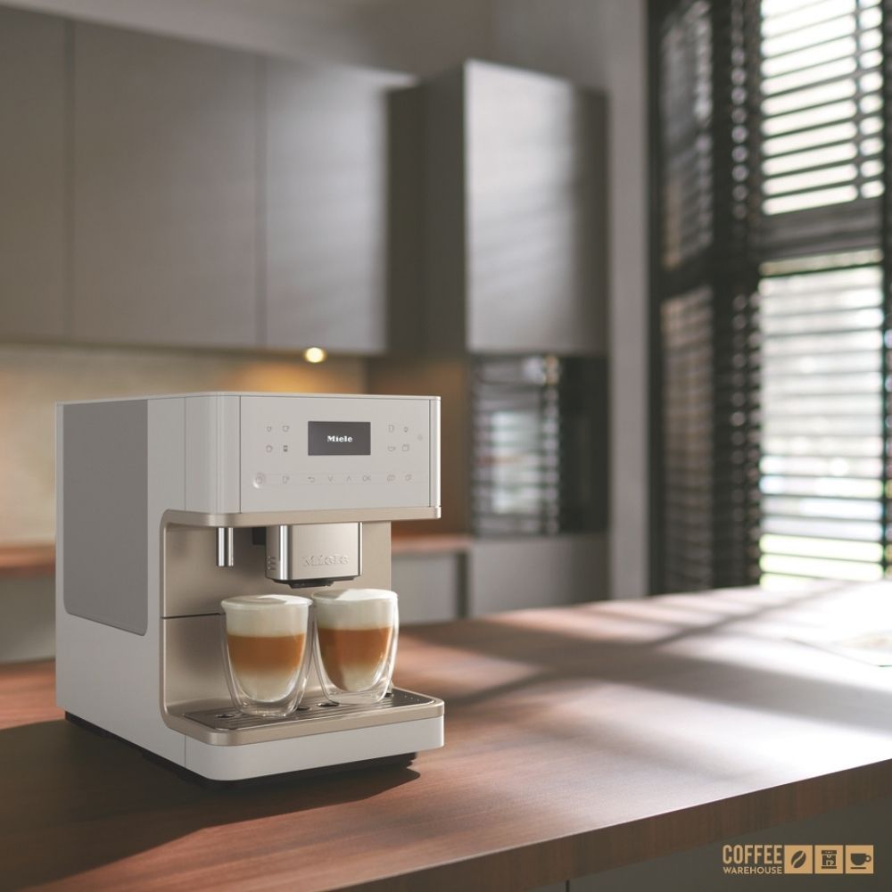 Miele CM6360 Milk Perfection Super Automatic Coffee Machine - Lotus White