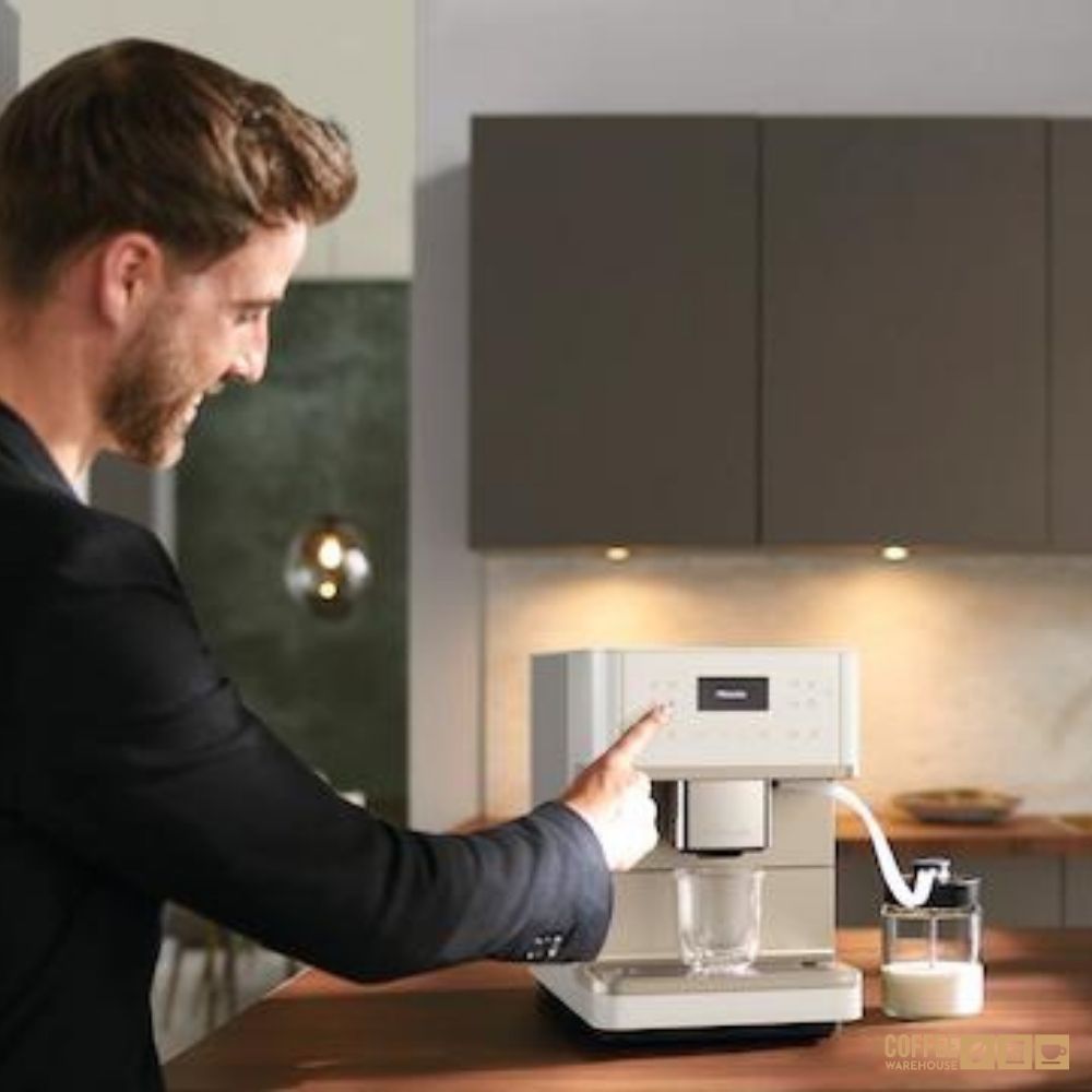 Miele CM6360 Milk Perfection Super Automatic Coffee Machine - Lotus White