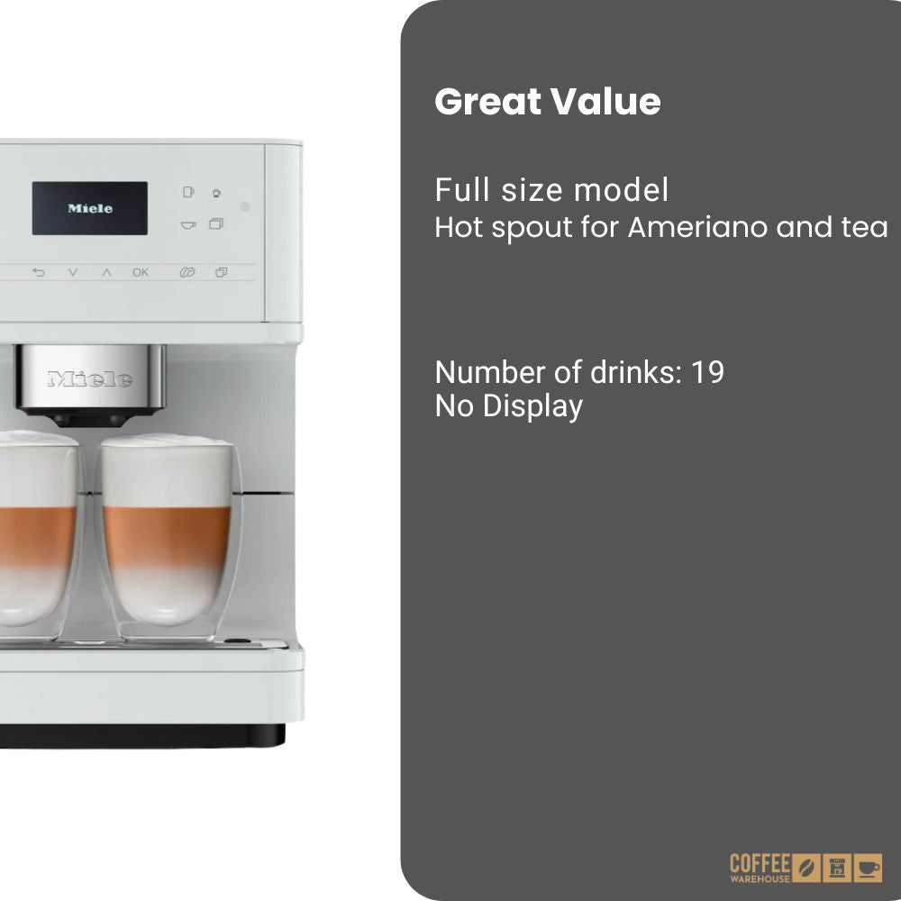Miele CM6160 Milk Perfection Super Automatic Coffee Machine - Lotus White