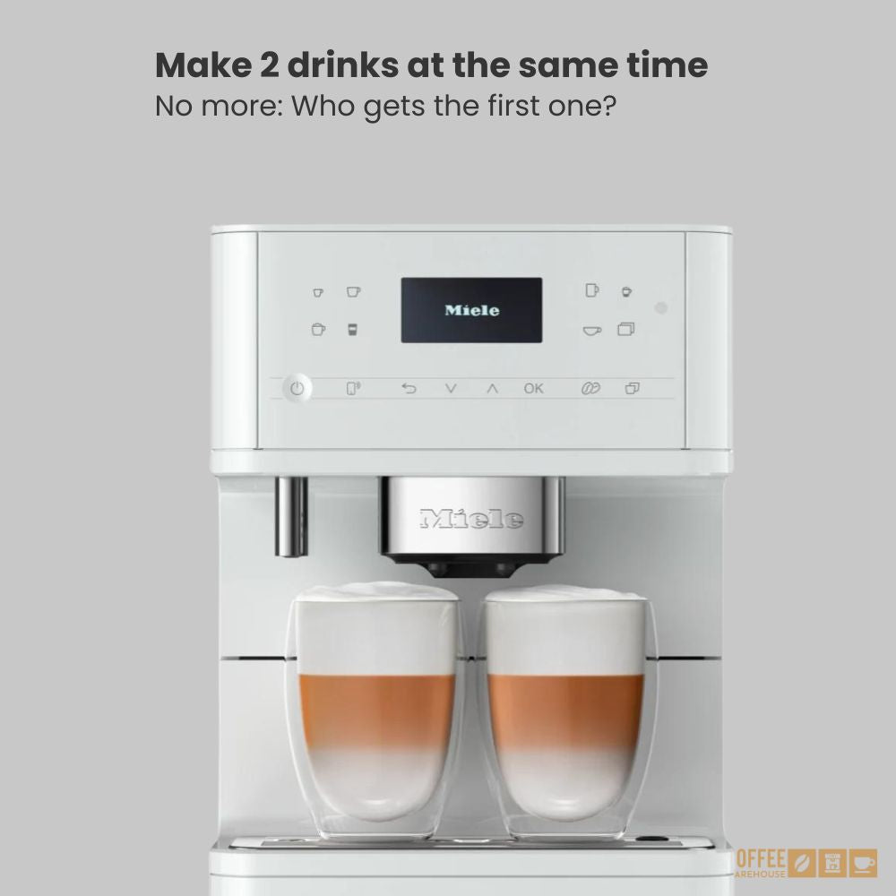 Miele CM6160 Milk Perfection Super Automatic Coffee Machine - Lotus White