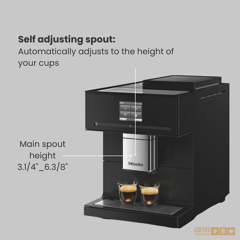 Miele CM7750 Coffeeselect Super Automatic Coffee Machine- Obsidian Black