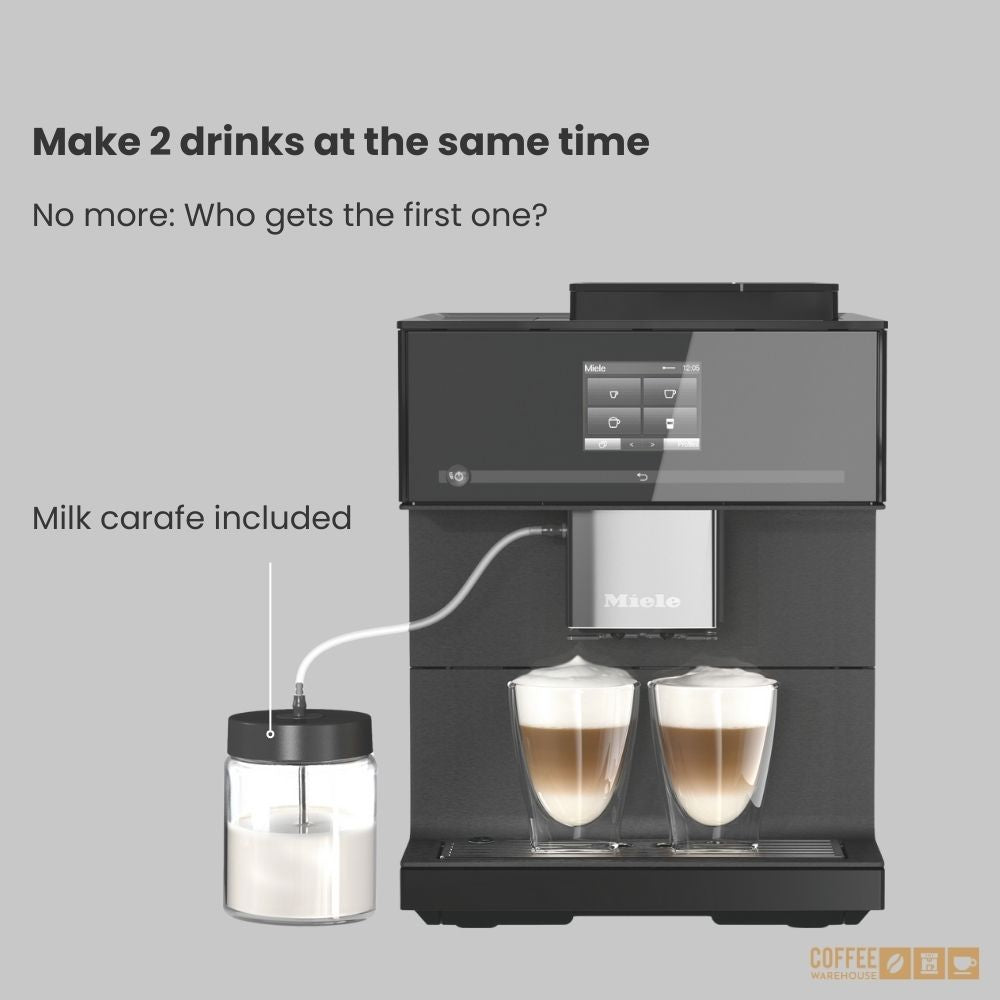 Miele CM7750 Coffeeselect Super Automatic Coffee Machine- Obsidian Black