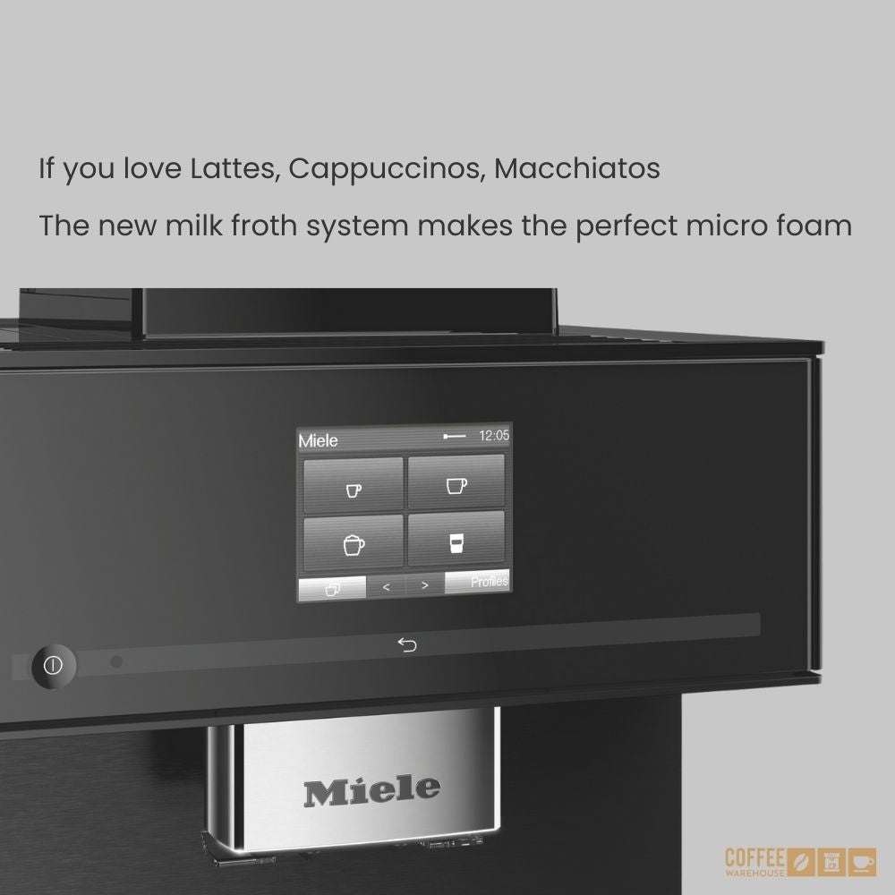 Miele CM7750 Coffeeselect Super Automatic Coffee Machine- Obsidian Black