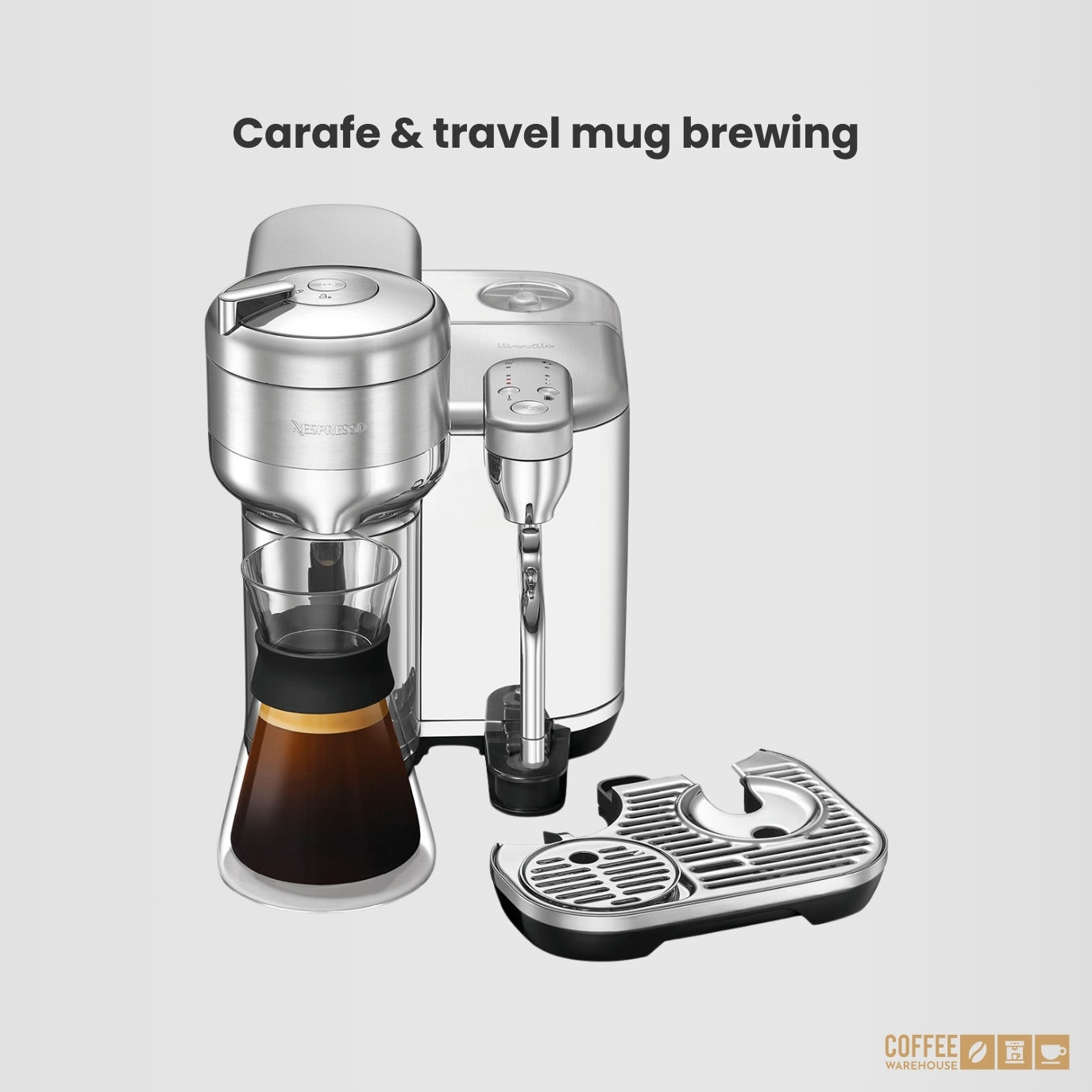 Nespresso Vertuo Creatista Coffee Pod Machine by Breville - Brushed Stainless Steel