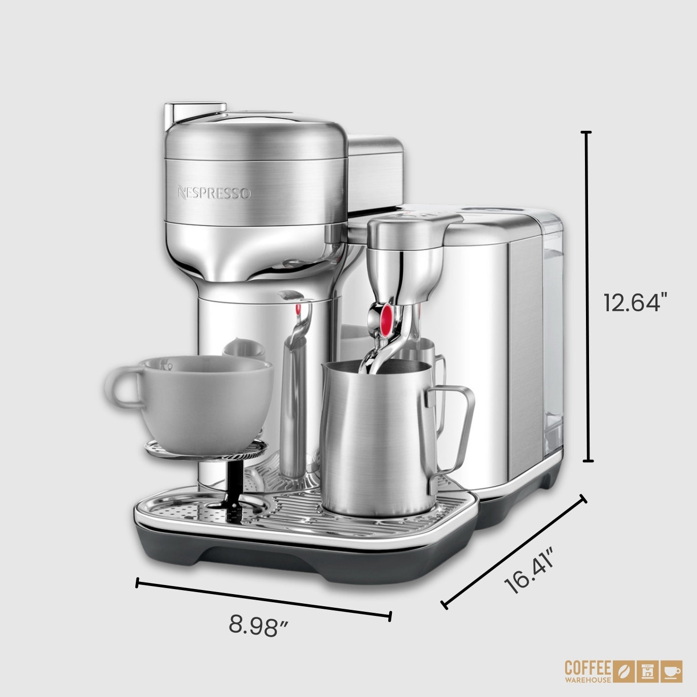 Nespresso Vertuo Creatista Coffee Pod Machine by Breville - Brushed Stainless Steel