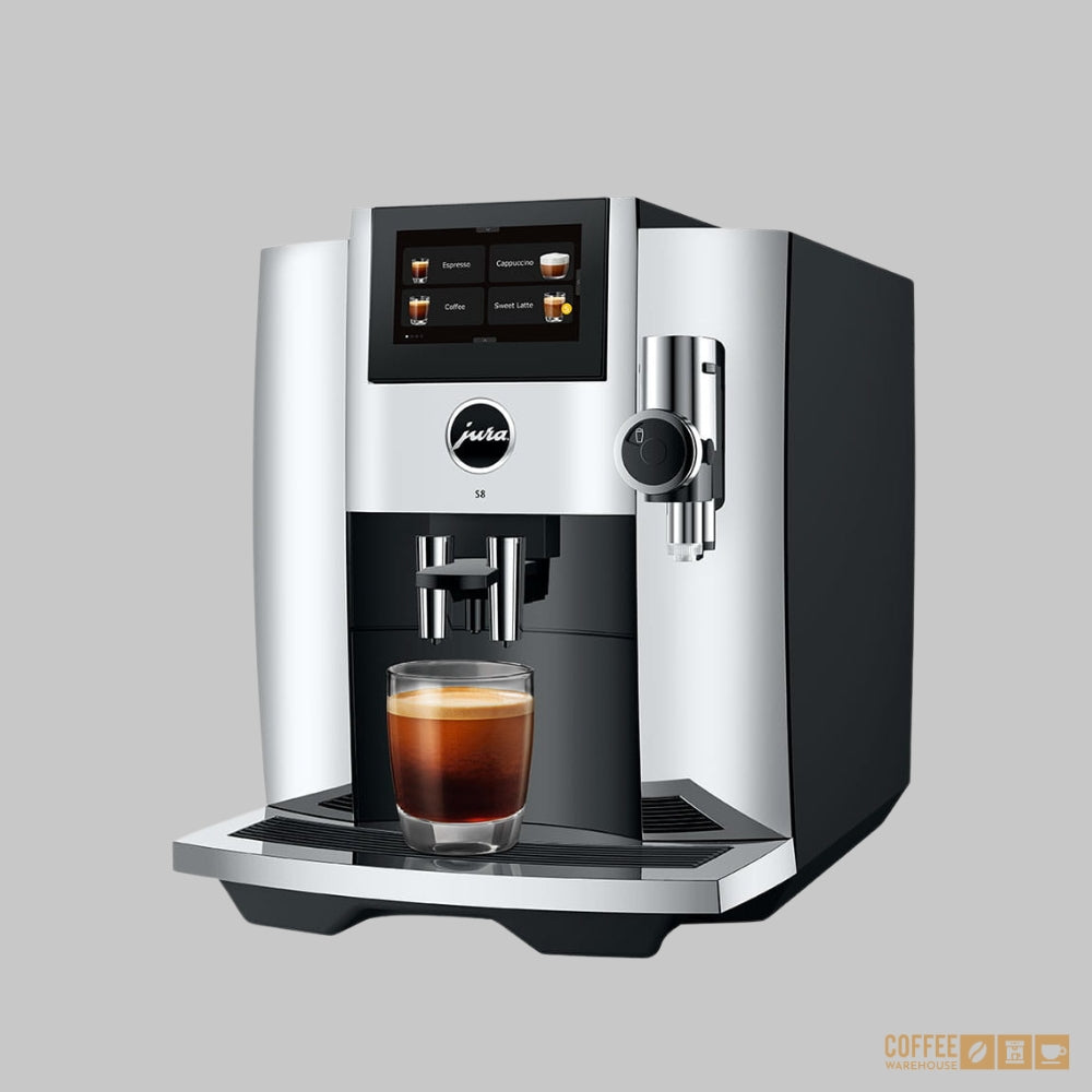 New Jura S8 Super Automatic Coffee Machine - Chrome