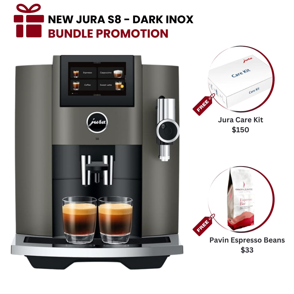 New Jura S8 Super Automatic Coffee Machine - Dark Inox