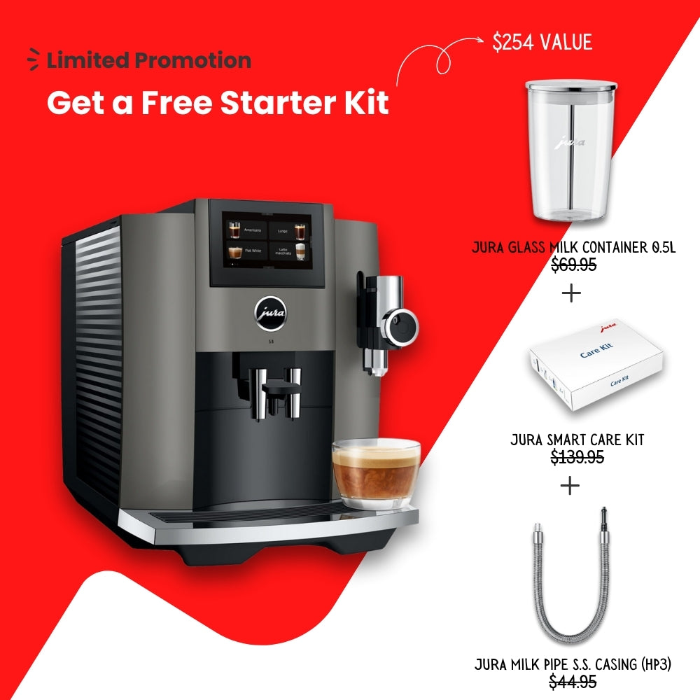 New Jura S8 Super Automatic Coffee Machine - Dark Inox