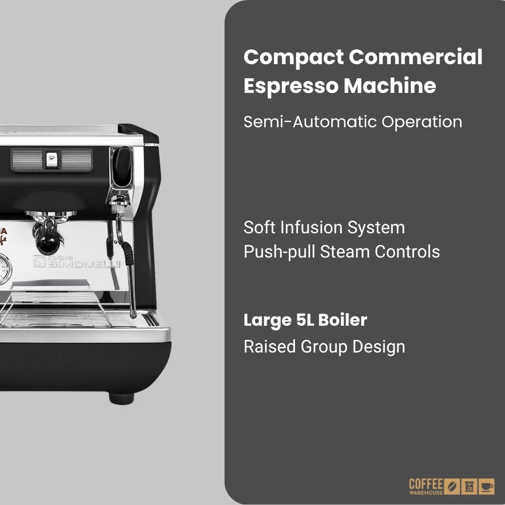 Nuova Simonelli Appia Life 1 Group Semi-Automatic Espresso Machine – Black