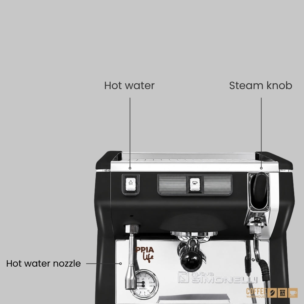 Nuova Simonelli Appia Life 1 Group Semi-Automatic Espresso Machine – Black
