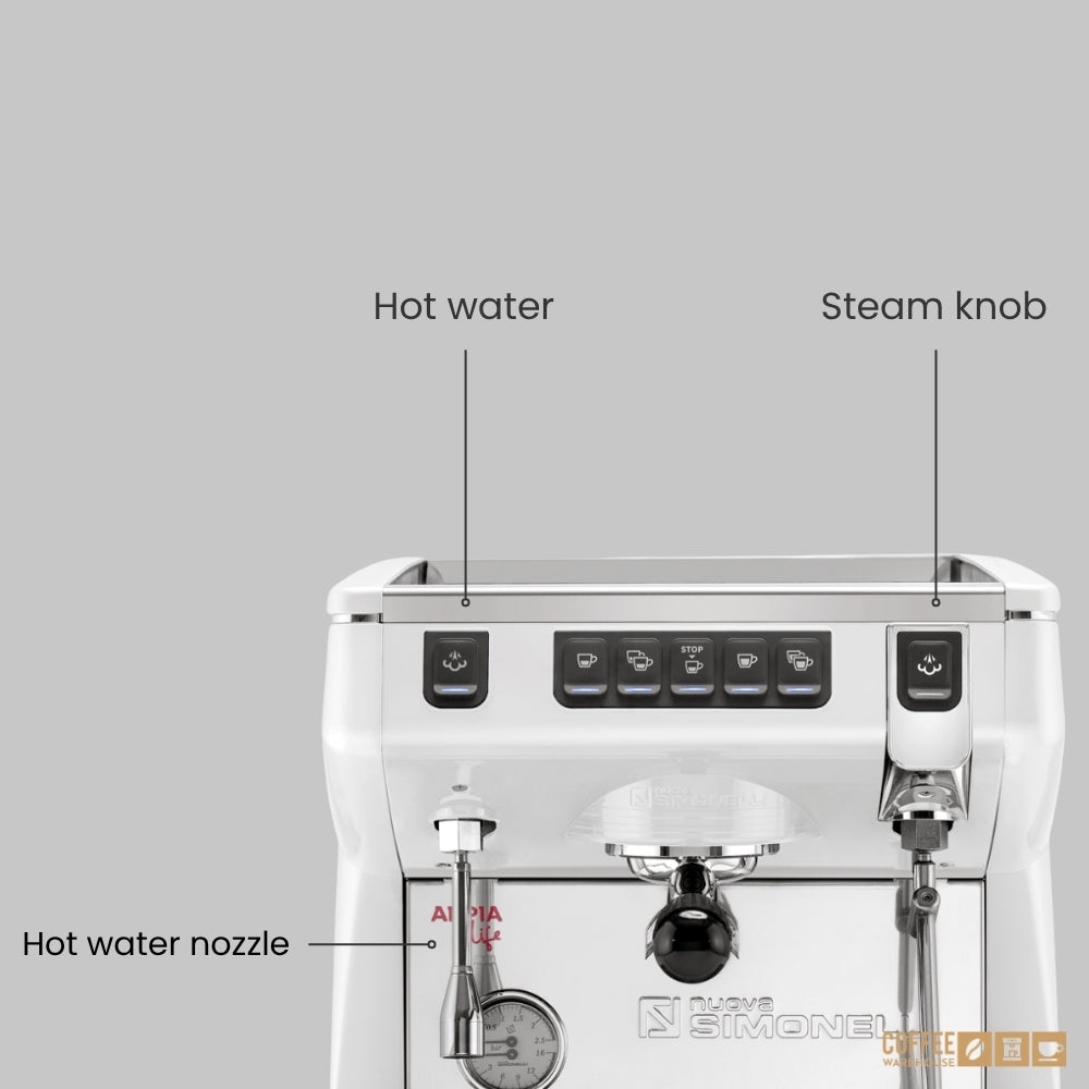 Nuova Simonelli Appia Life 1 Group Volumetric Espresso Machine – White