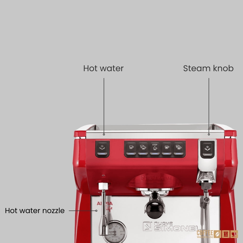 Nuova Simonelli Appia Life 1 Group Volumetric Espresso Machine – Red