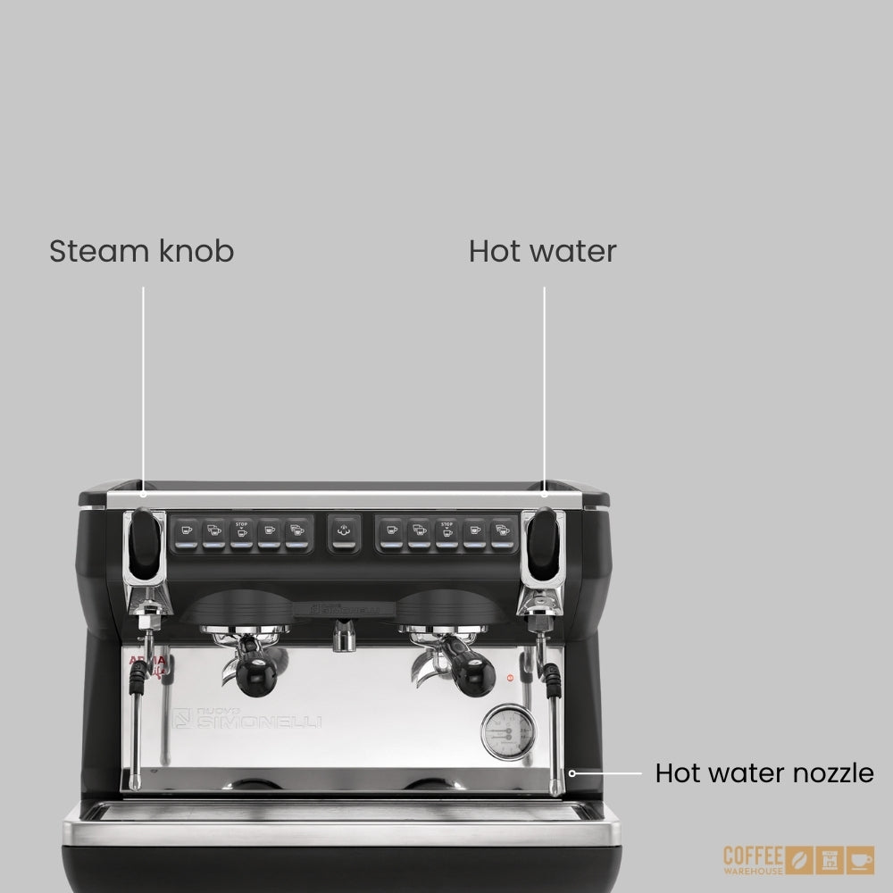 Nuova Simonelli Appia Life Compact 2 Group Volumetric Espresso Machine – Black
