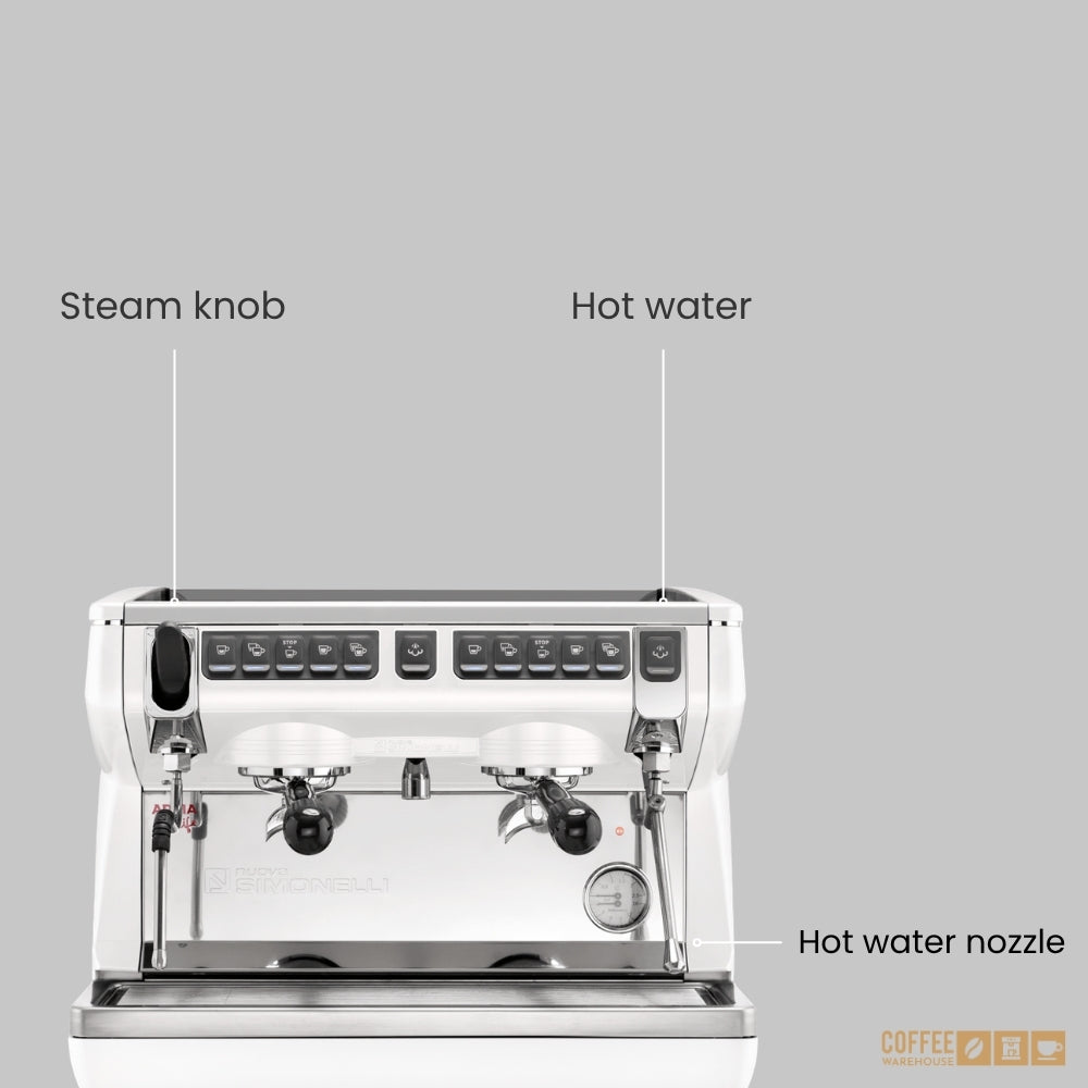 Nuova Simonelli Appia Life Compact 2 Group Volumetric Espresso Machine – White