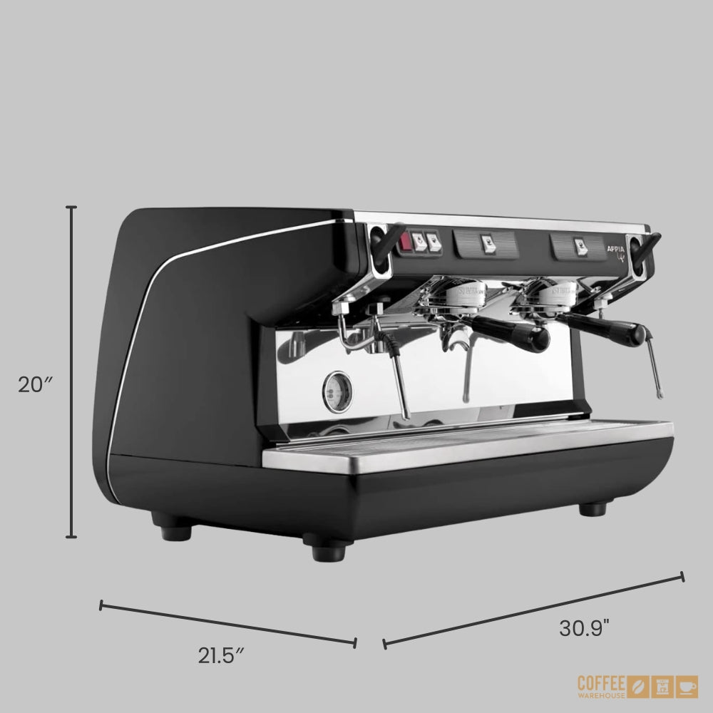 Nuova Simonelli Appia Life Full-Size 2 Group Semi-Automatic Espresso Machine – Black