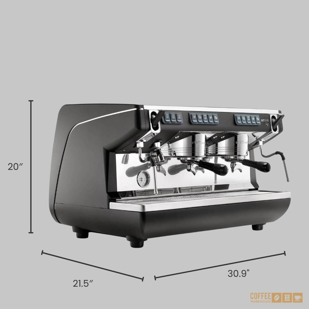 Nuova Simonelli Appia Life Full-Size 2 Group Volumetric Espresso Machine  – Black