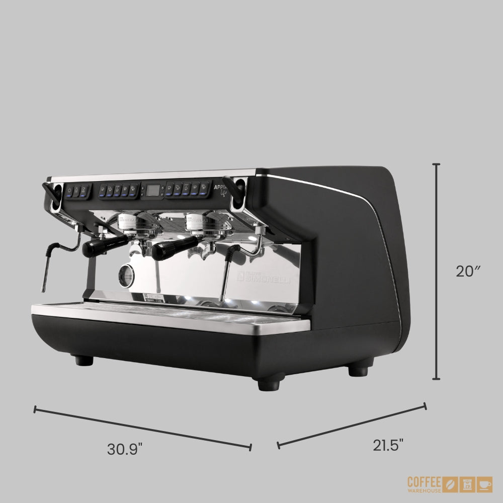 Nuova Simonelli Appia Life Full-Size 2 Group Volumetric XT Espresso Machine – Black