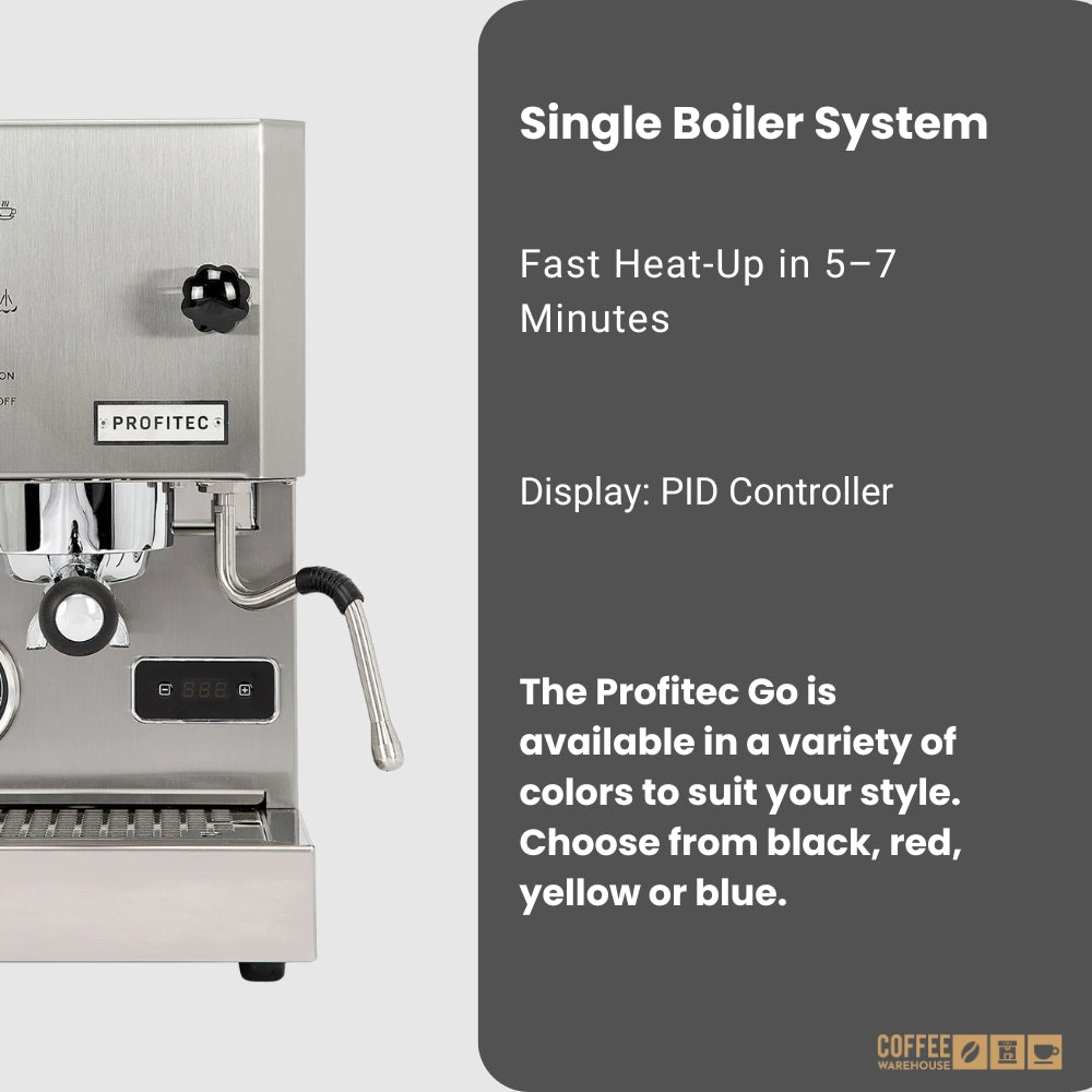 Profitec Go Espresso Machine - Brushed Stainless Steel