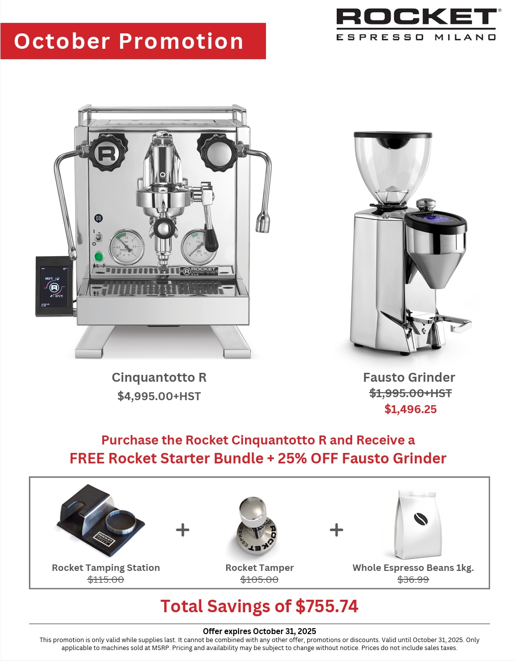 Rocket R Cinquantotto Espresso Machine