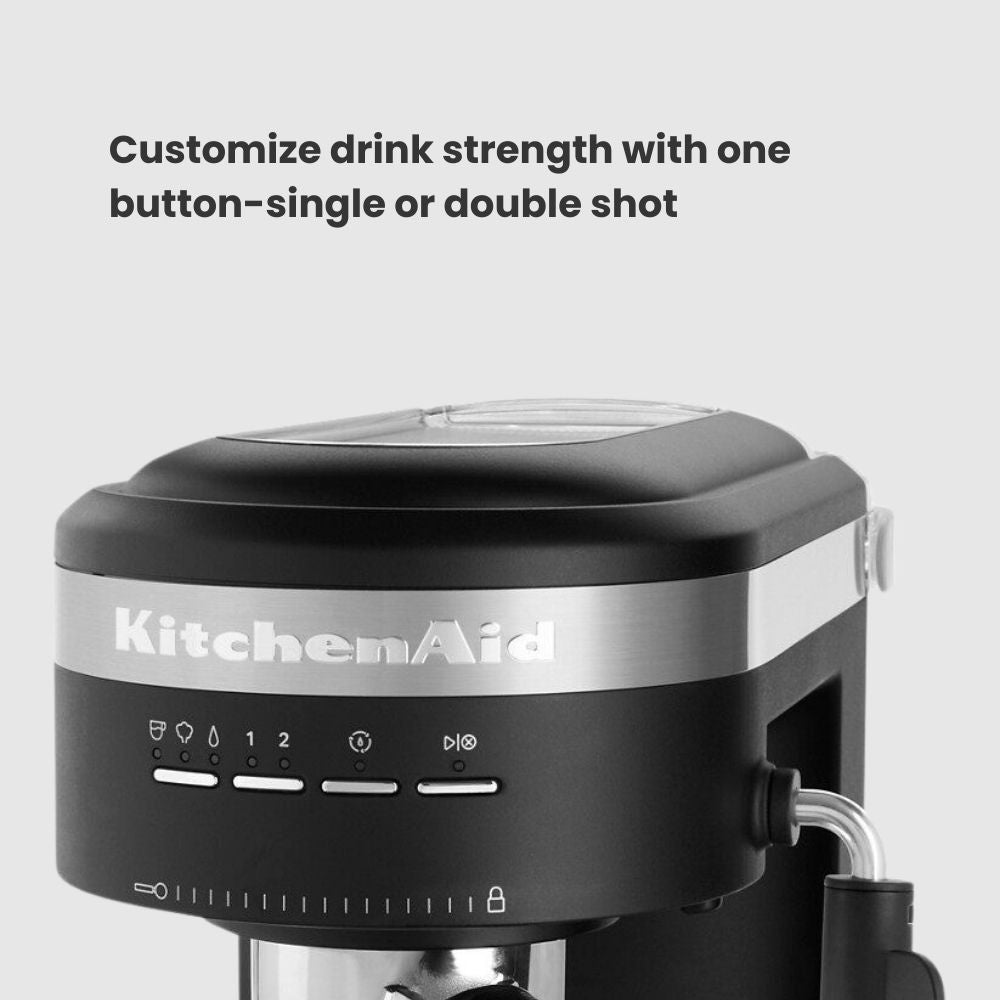 Semi-Automatic Espresso Machine _ Black Matte