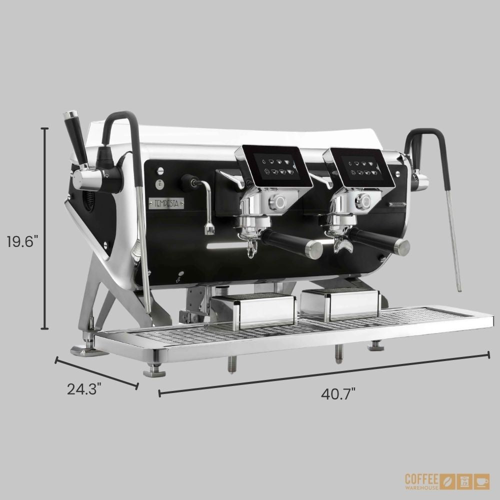 Storm Tempesta SAEP 2 Group Raised Espresso Machine – Black & Chrome