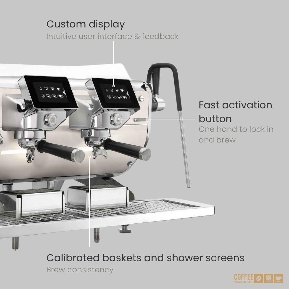 Storm Tempesta SAEP 2 Group Raised Espresso Machine – White & Chrome