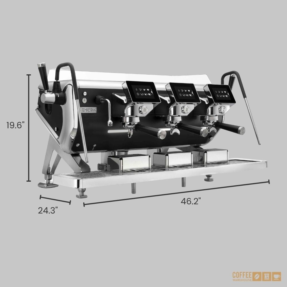 Storm Tempesta SAEP 3 Group Raised Espresso Machine – Black & Chrome