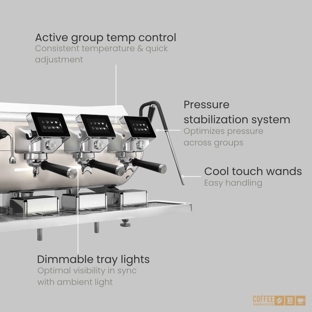 Storm Tempesta SAEP 3 Group Raised Espresso Machine – White & Chrome