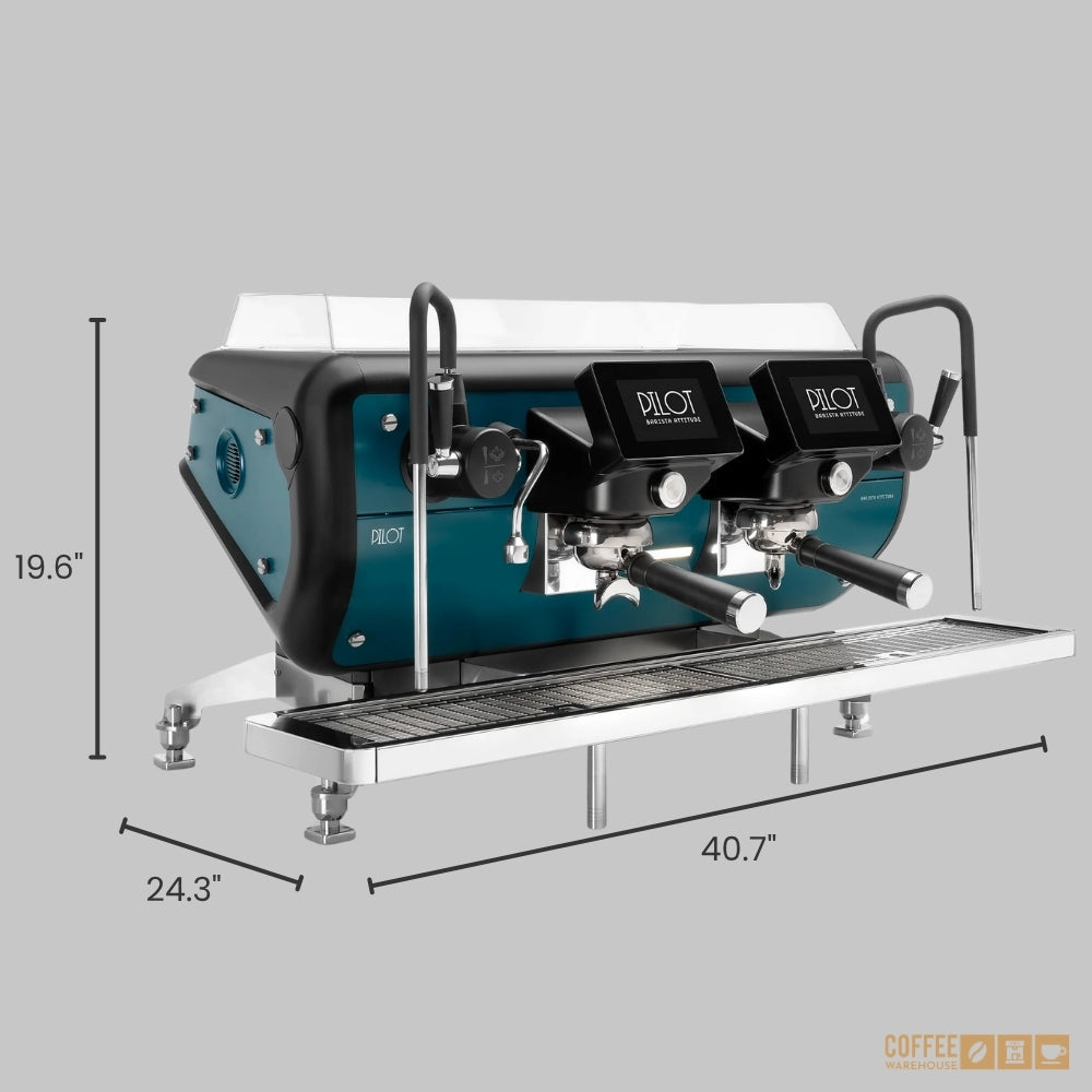 Barista Attitude Pilot SAE 2 Group Raised Espresso Machine – Blue & Black