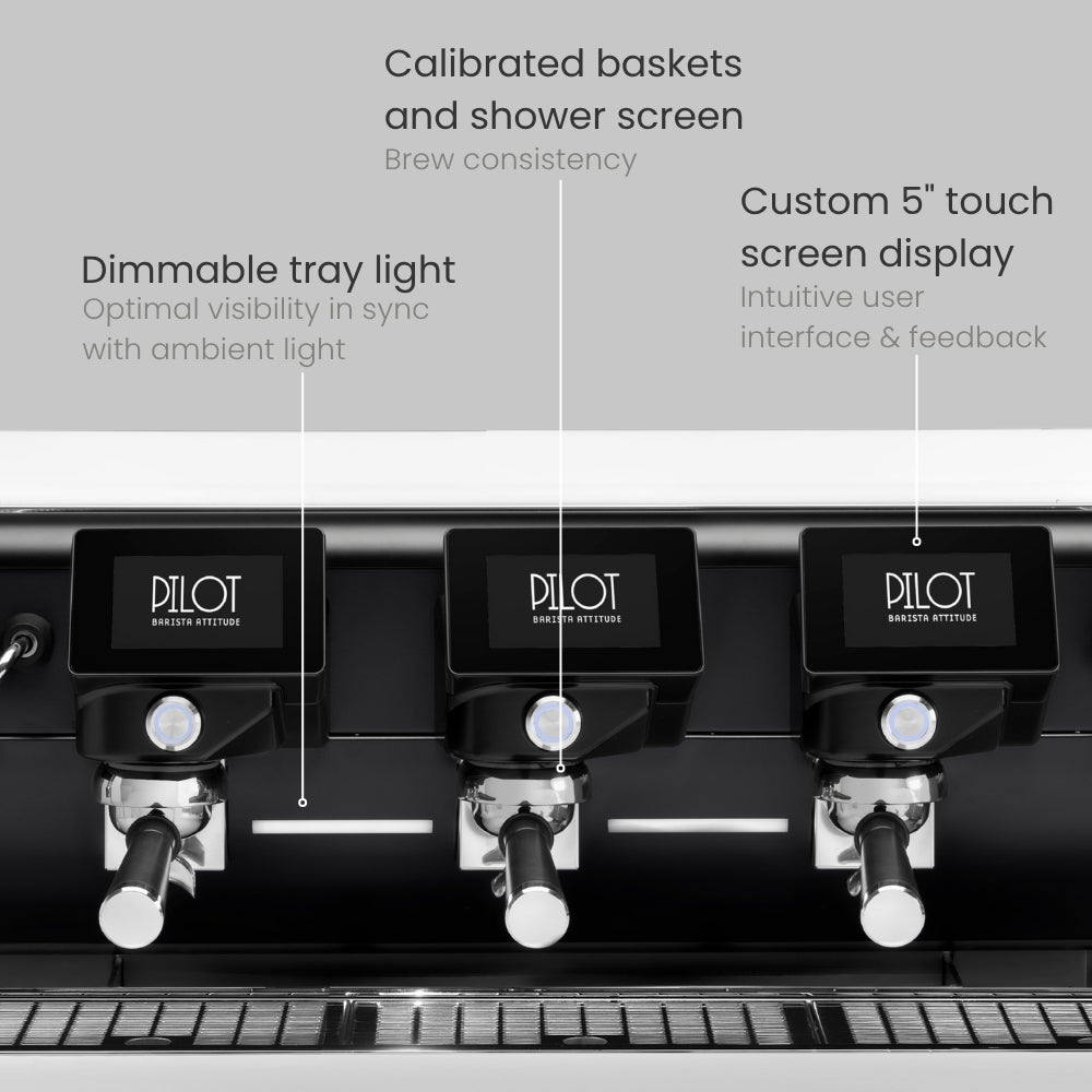 Barista Attitude Pilot SAE 3 Group Raised Espresso Machine – Black