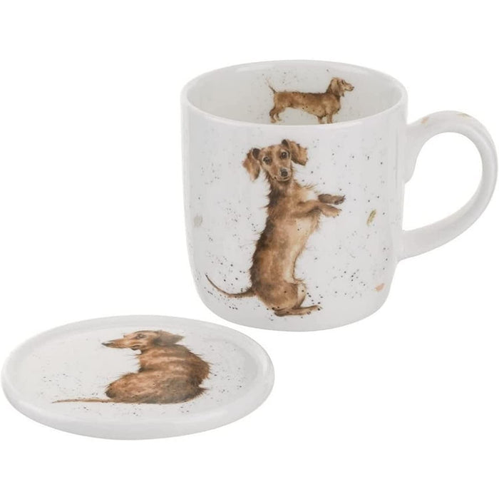 Royal Worcester - Wrendale Hello Sausage (Dog) Mug/Coaster